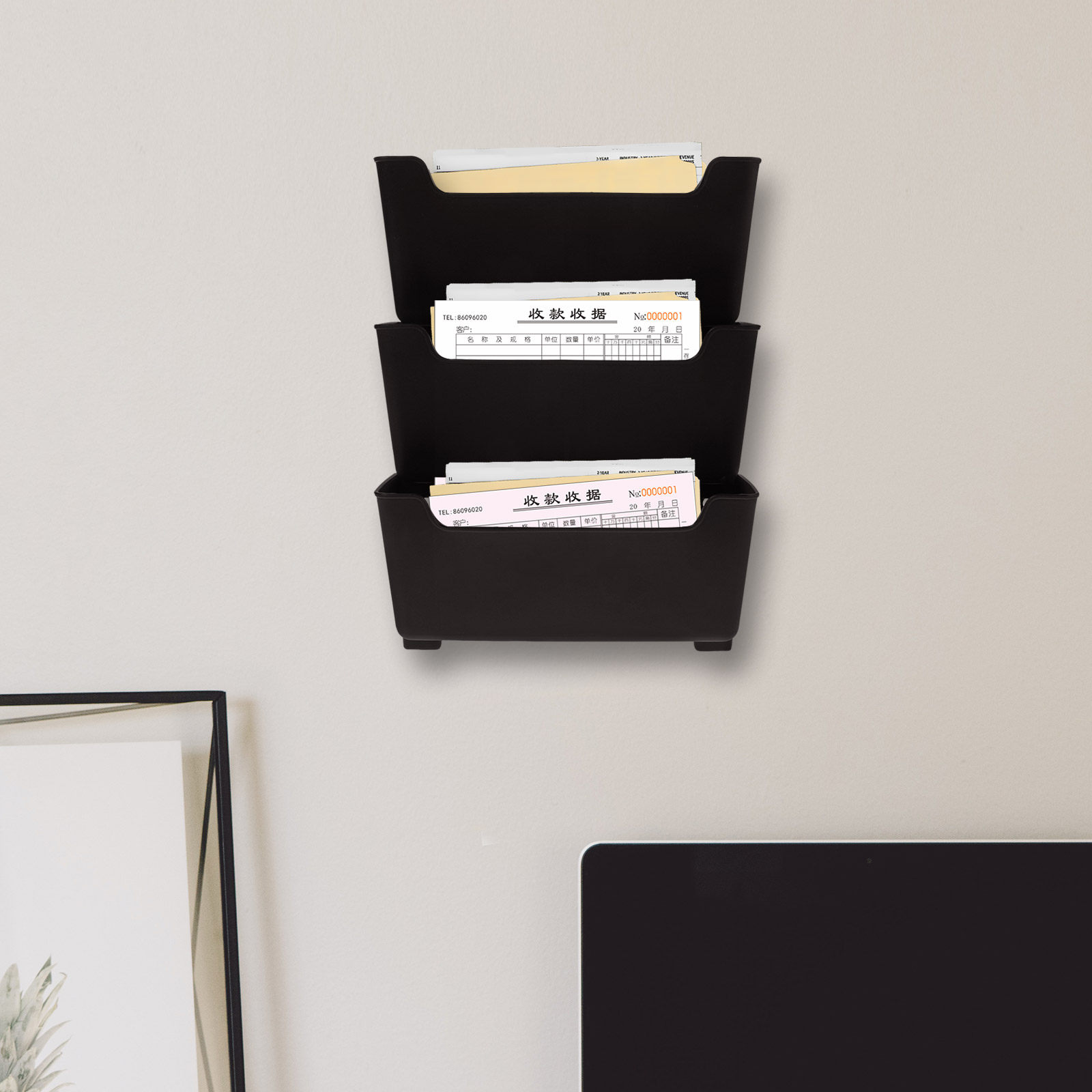 Magazine Holder Rack - 1Set Rak Dinding Transparan untuk Mengatur