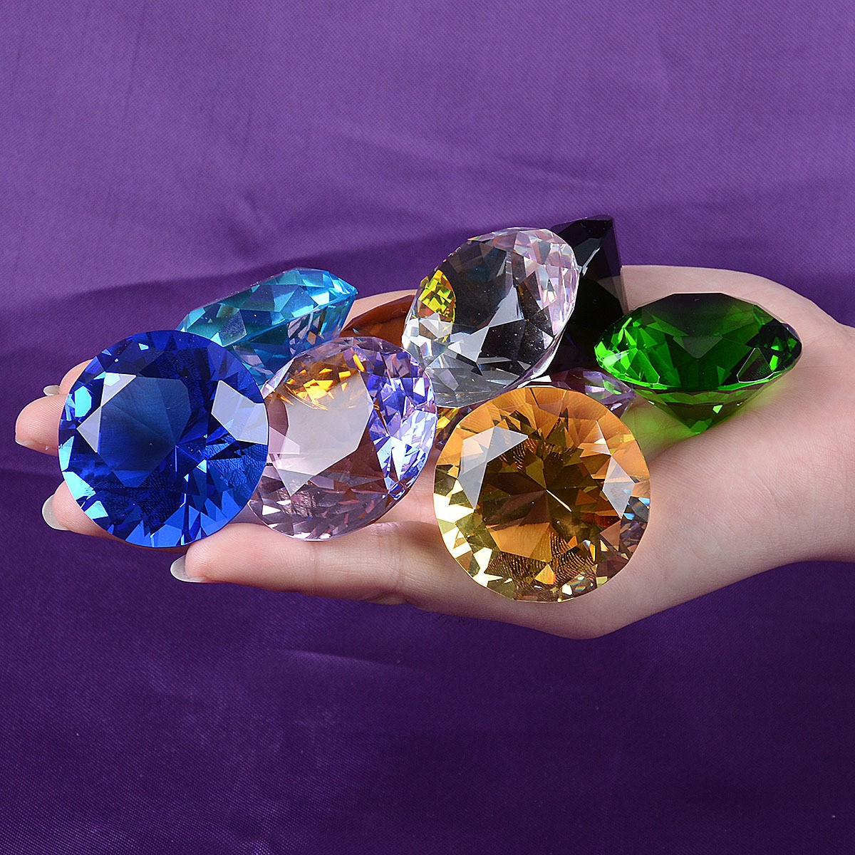 Paper Weight Crystal - 1 buah kristal berlian berbentuk kertas