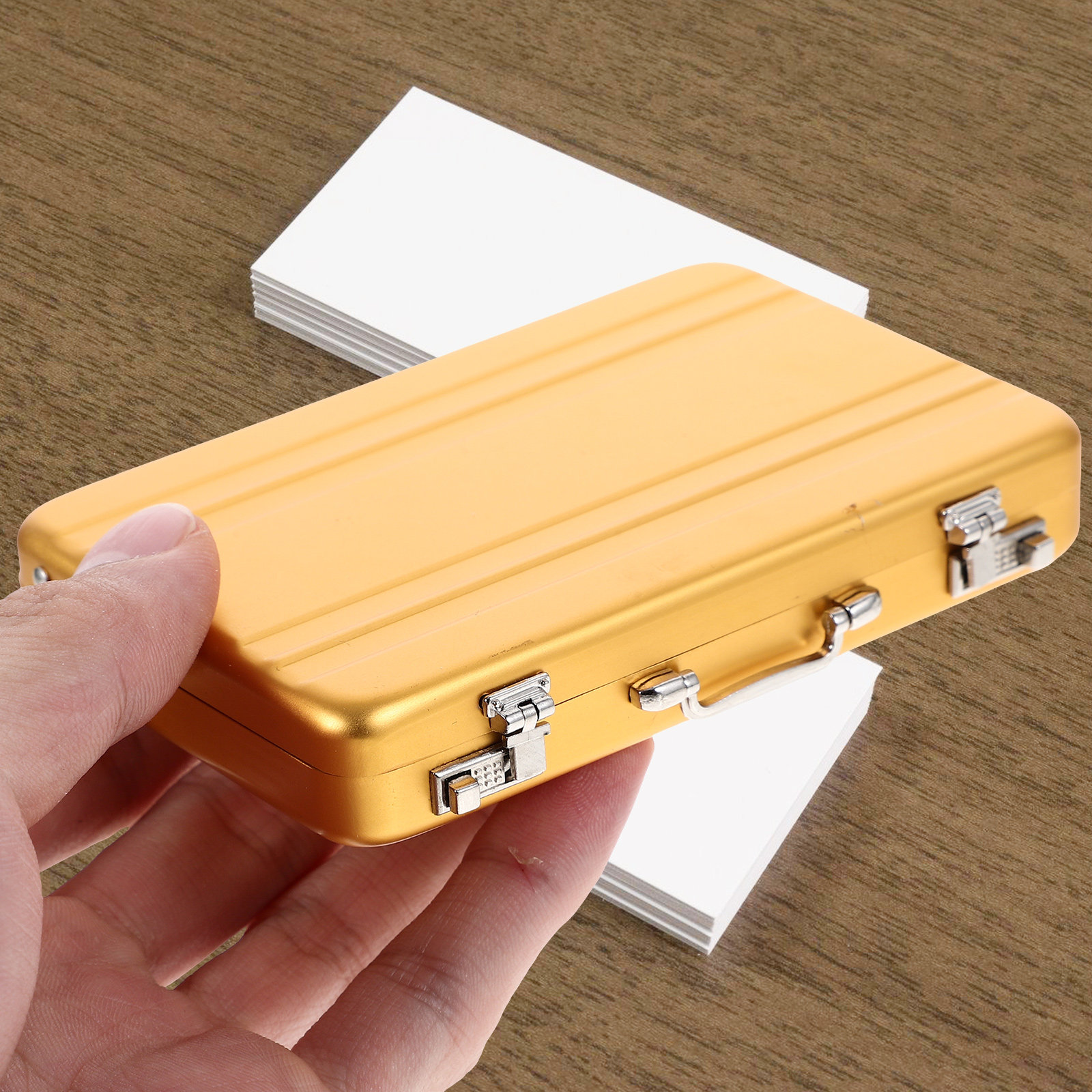 Kotak Kartu Nama Aluminium Min - Card Index Box ulasan dan harga