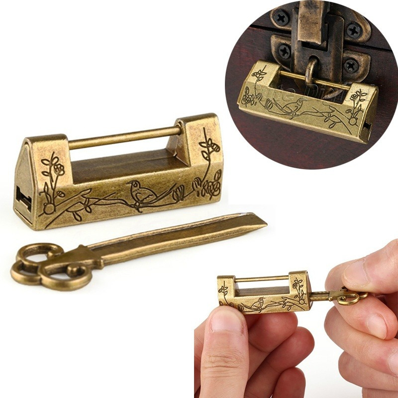 2set Gembok Antik Vintage Cina - Letter Opener Brass ulasan dan harga